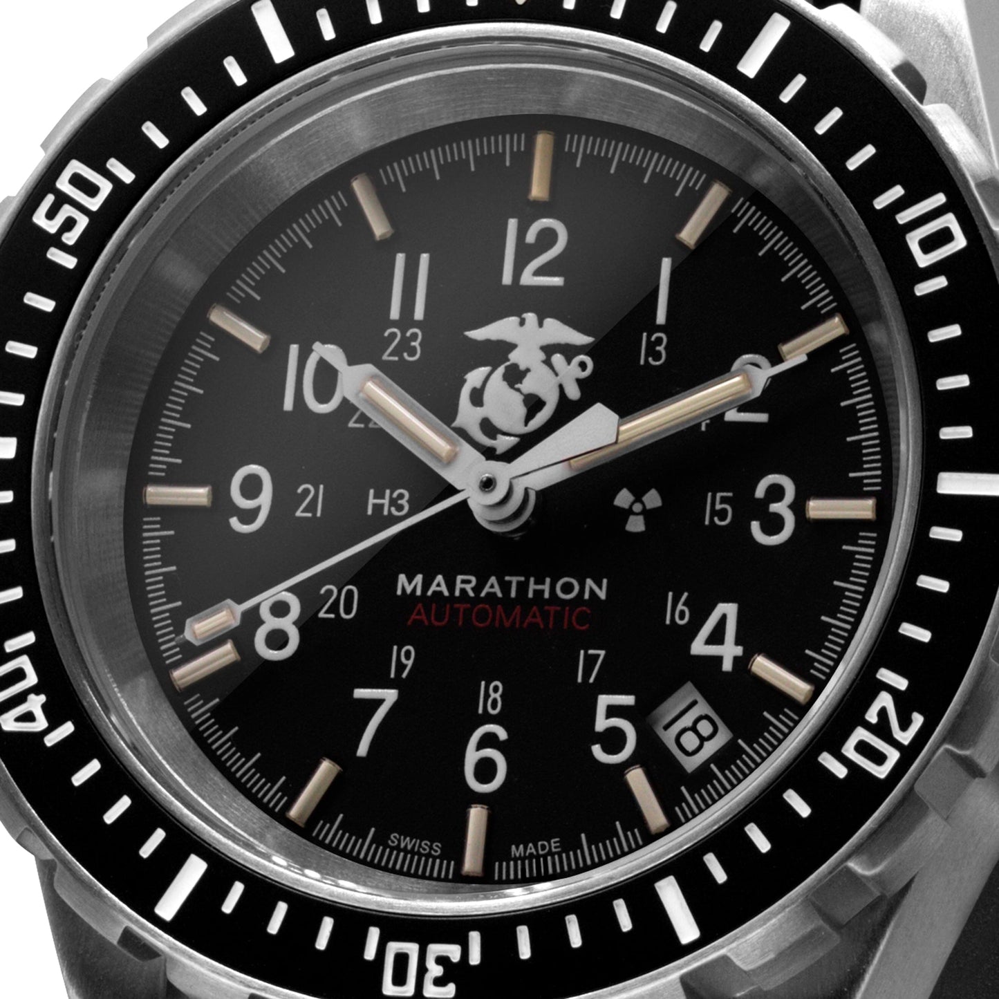 Marathon WW194006SS-0209 Large Diver's Automatic (GSAR) - 41mm - USMC with Stainless Steel MA Bracelet