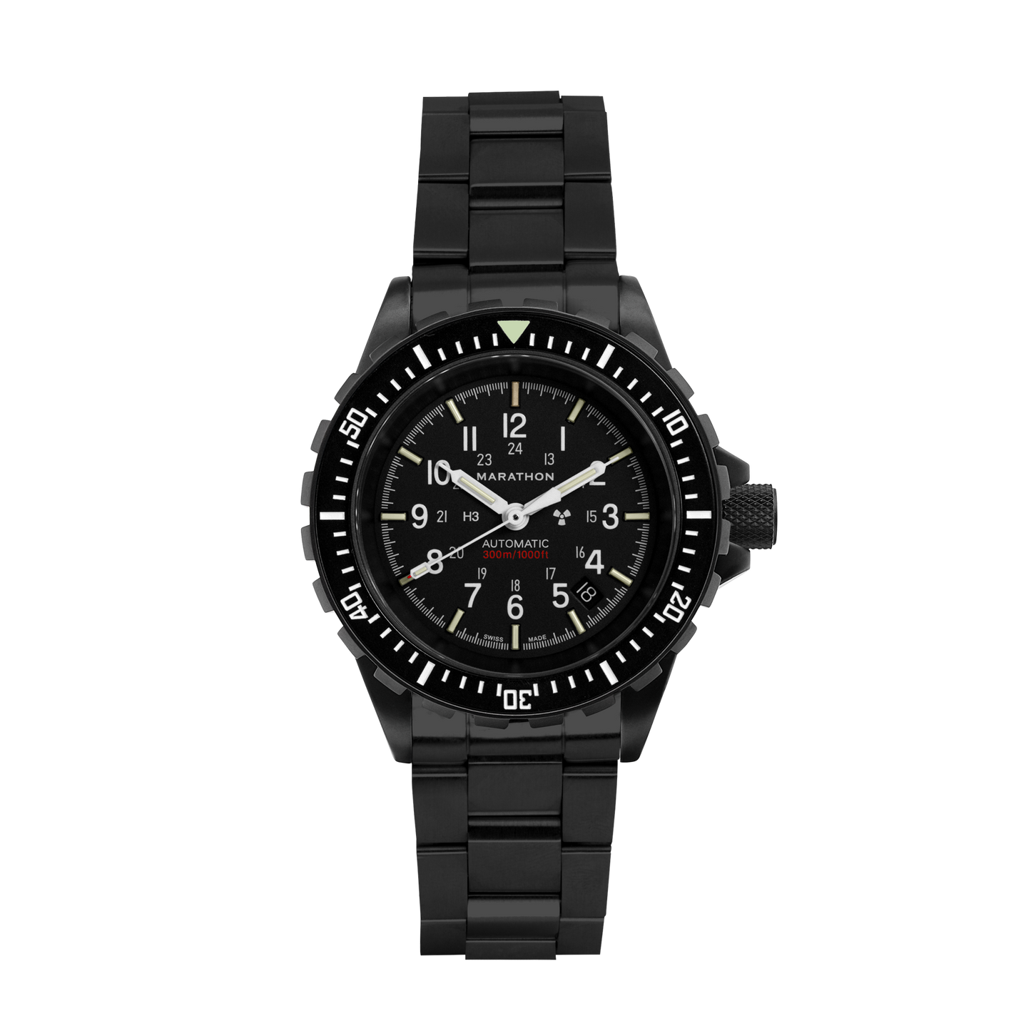 Marathon WW194006BK-0109 Anthracite Large Diver's Automatic (GSAR) - 41mm with Anthracite Stainless Steel MA Bracelet