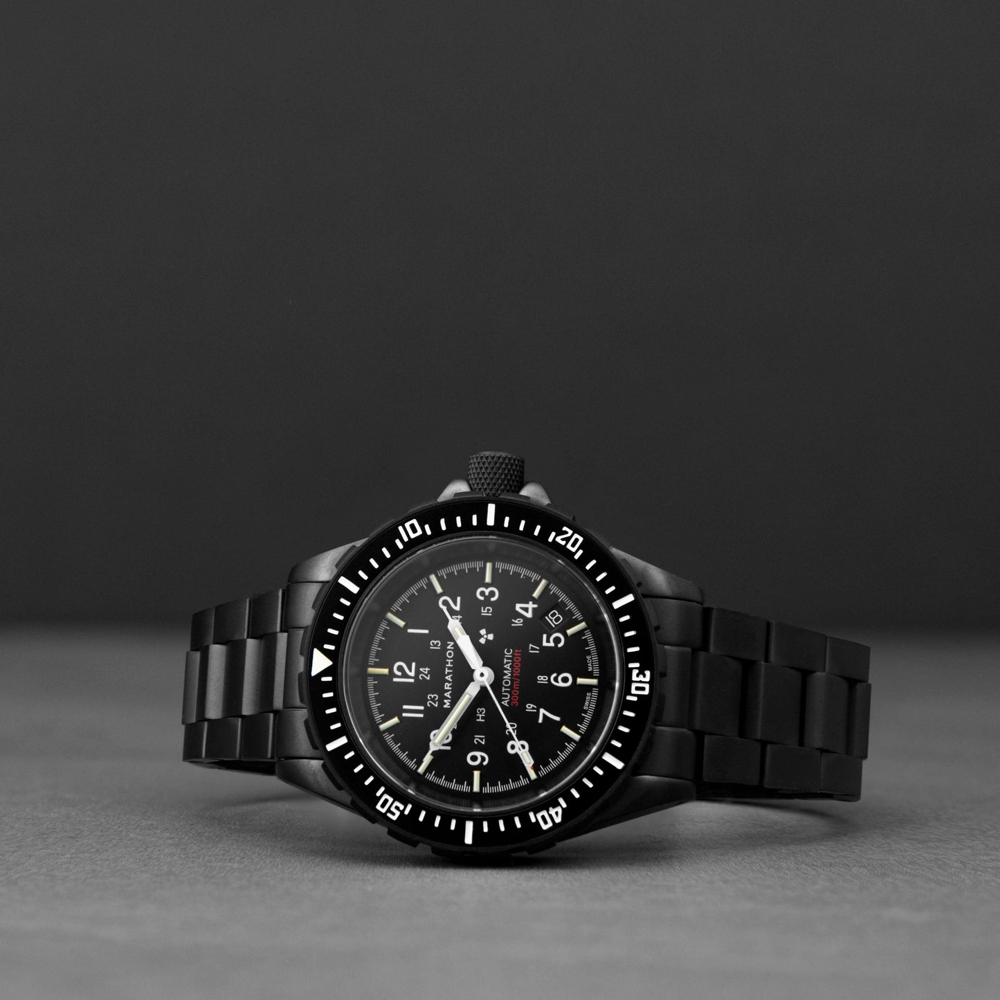 Marathon WW194006BK-0109 Anthracite Large Diver's Automatic (GSAR) - 41mm with Anthracite Stainless Steel MA Bracelet