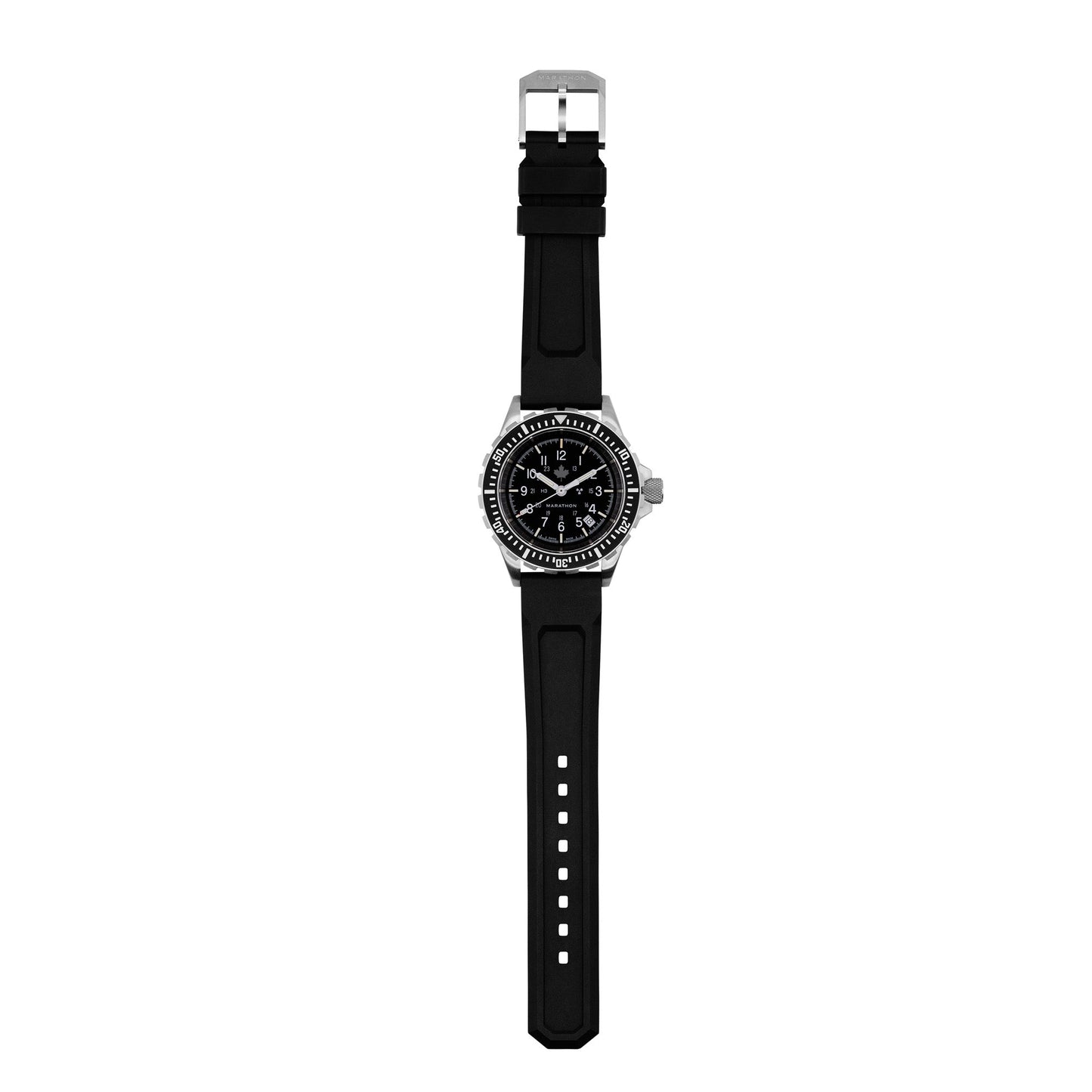 Marathon WW194006SS-0330 Large Diver's Automatic (GSAR) - 41mm - Grey Maple with 3 pieces Black Rubber Strap
