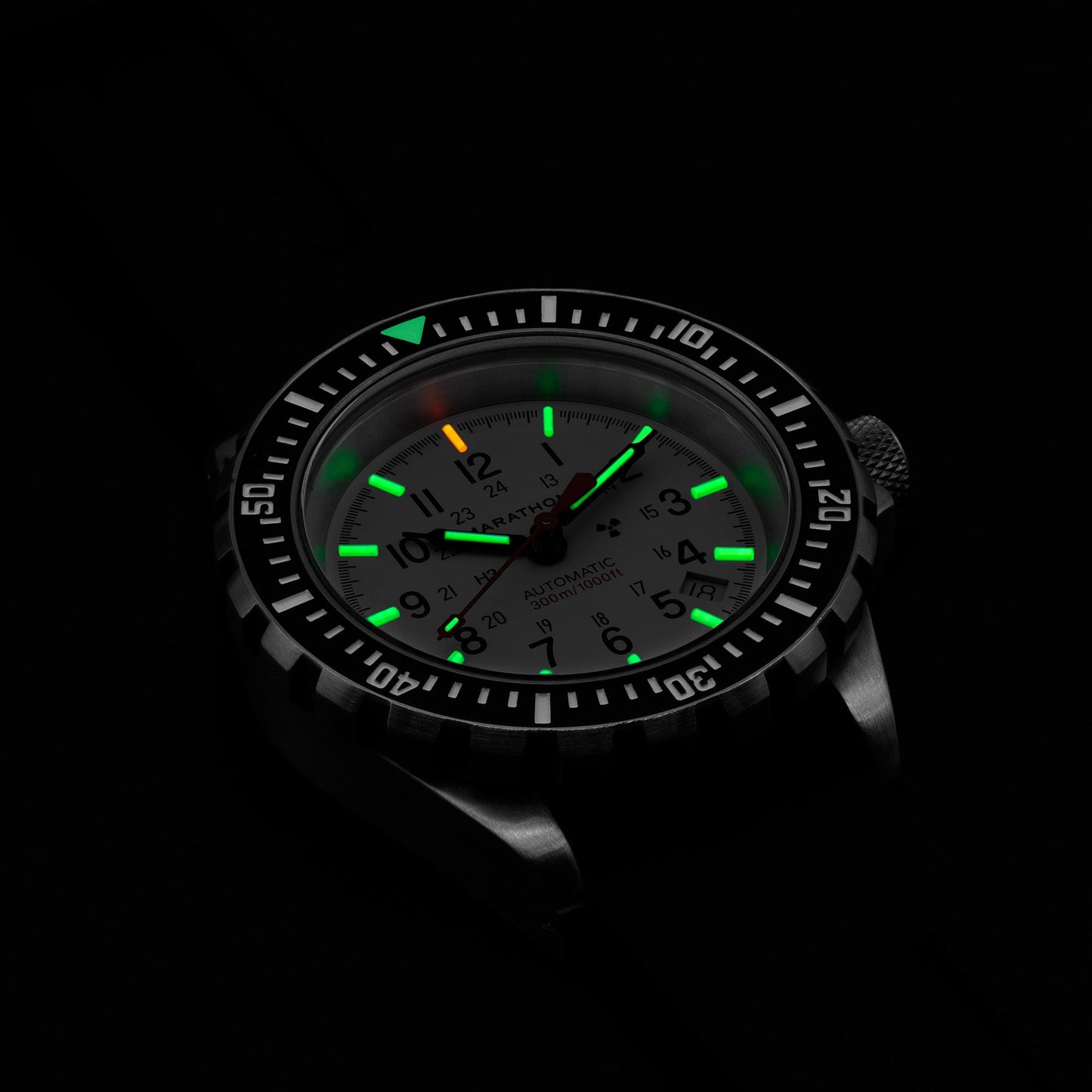 Marathon WW194006SS-0530 Arctic Edition Large Diver's Automatic (GSAR) - 41mm with 3 pieces Black Rubber Strap