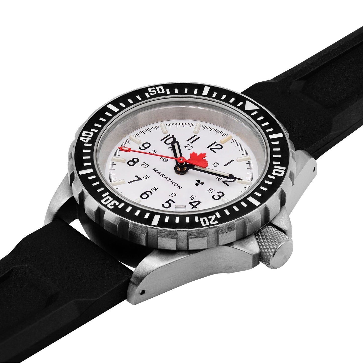 Marathon WW194006SS-1630 Large Diver's Automatic (GSAR) - 41mm - Red Maple with 3 pieces Black Rubber Strap