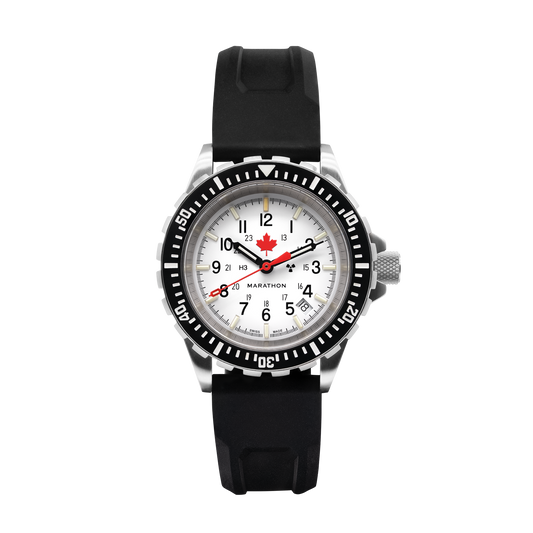 Marathon WW194006SS-1630 Large Diver's Automatic (GSAR) - 41mm - Red Maple with 3 pieces Black Rubber Strap