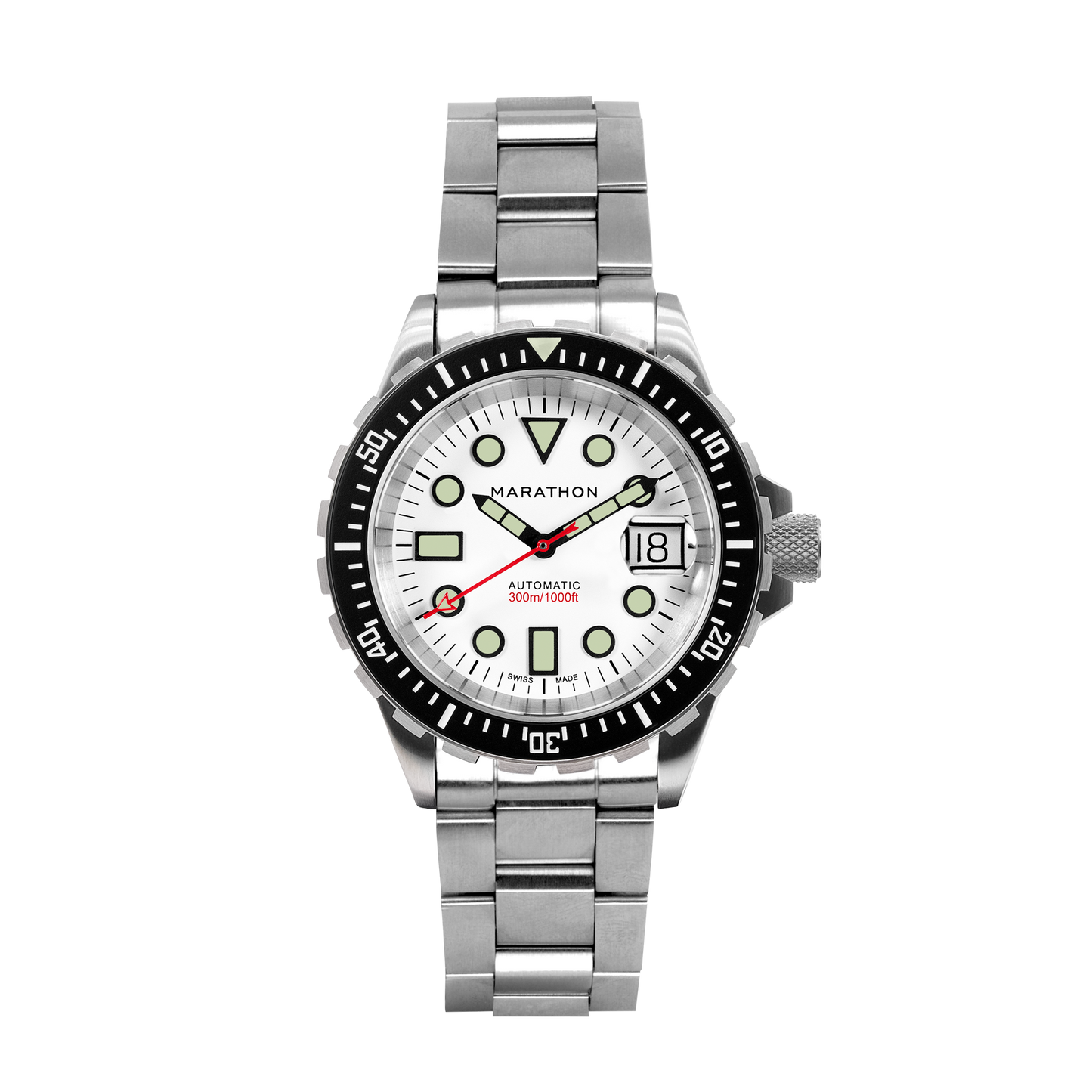Marathon WW194006SS-2501 Arctic Edition Original SAR Diver's Automatic (41mm) White Dial / Stainless Steel Bracelet
