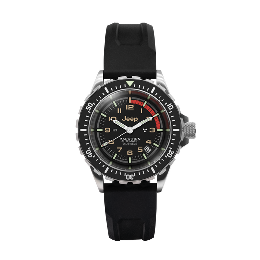 Marathon WW194006SS-4130 41mm JEEP® RUBICON GSAR, Diver's Automatic, Type II, SS, SS/BKSS 3PC Rubber