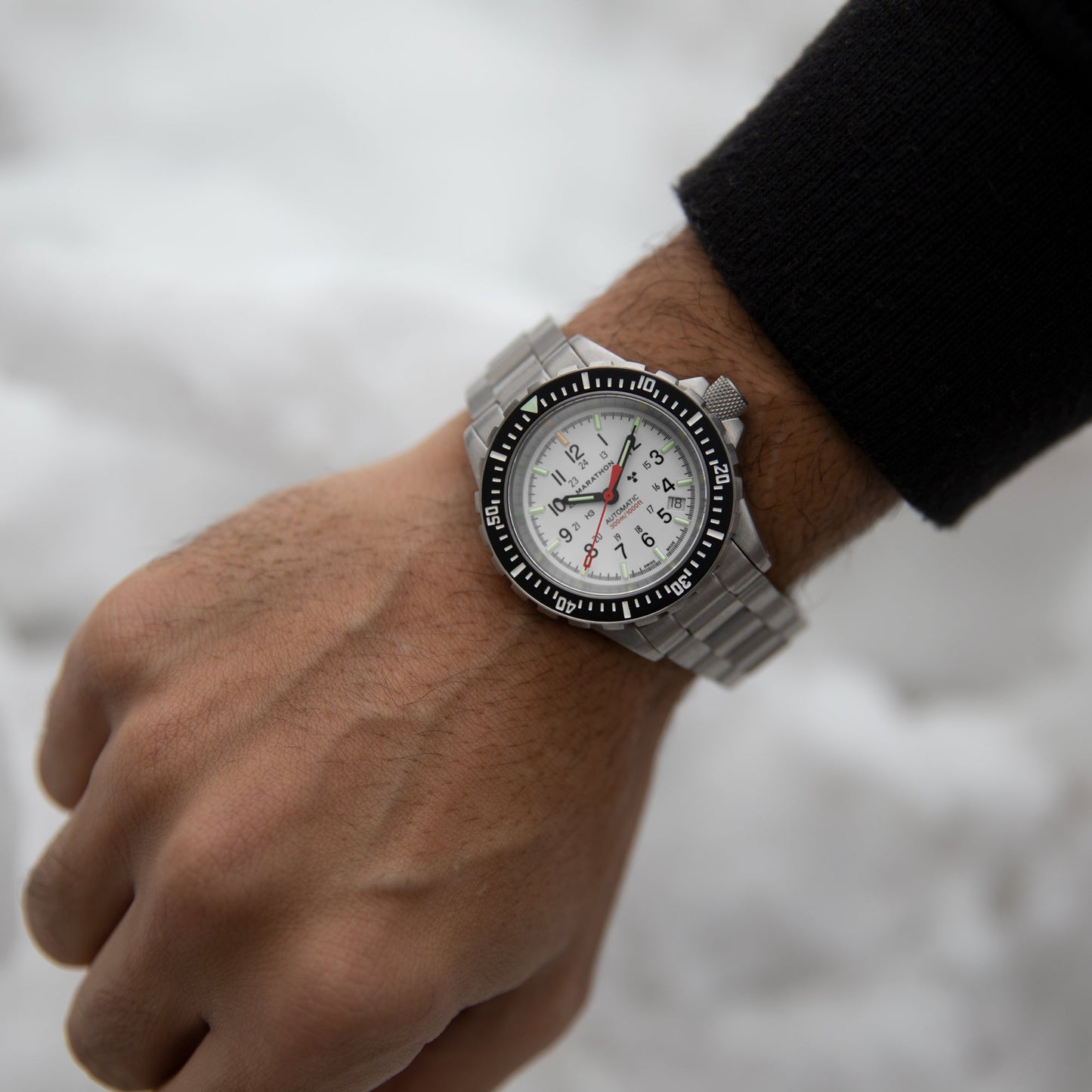 Marathon WW194006SS-0510 41mm Arctic Edition Large Diver's Automatic (GSAR) with Stainless Steel Bracelet