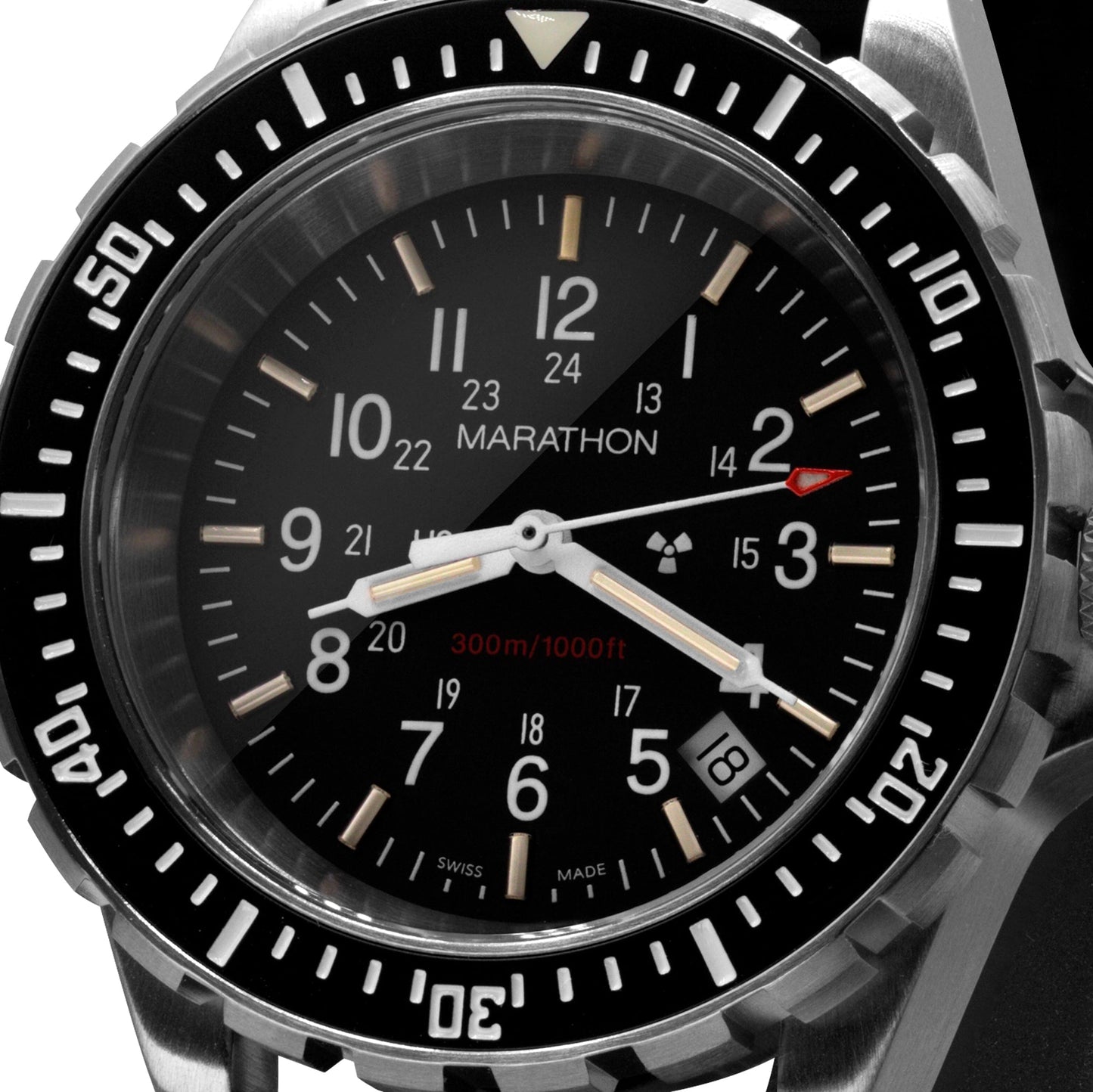 Marathon WW194007SS-0112 Large Diver's Quartz (TSAR) - 41mm with Stainless Steel MA bracelet