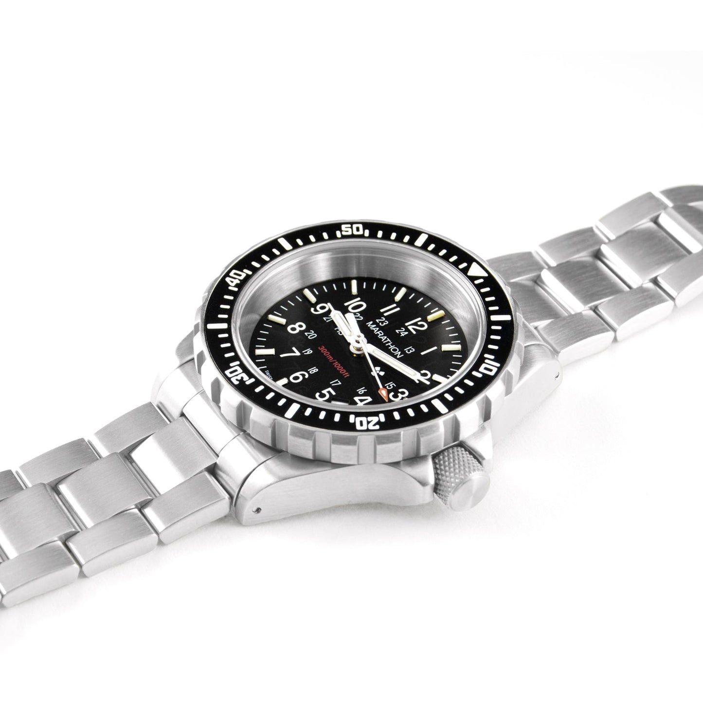 Marathon WW194007SS-0112 Large Diver's Quartz (TSAR) - 41mm with Stainless Steel MA bracelet