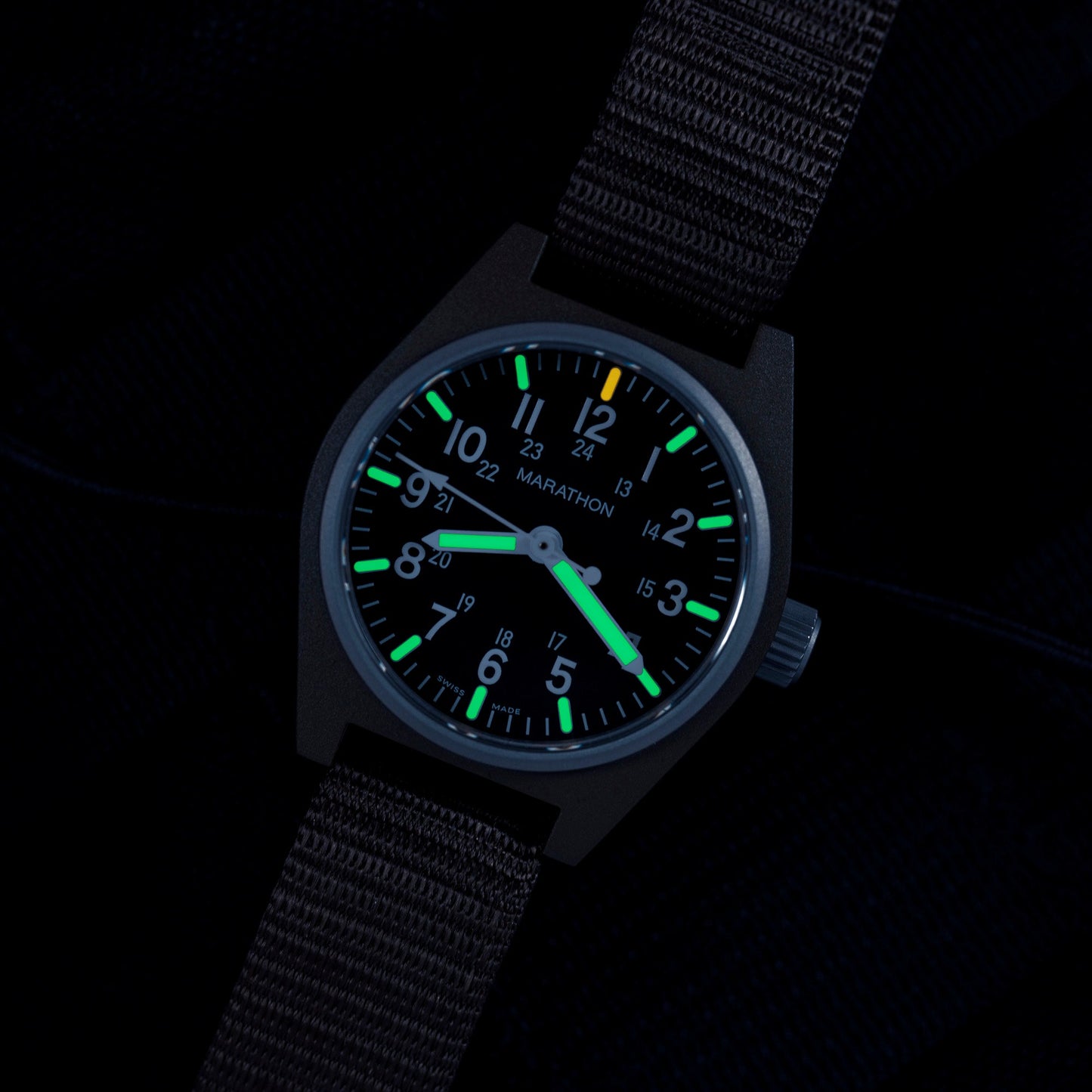 Marathon WW194009SG-0106 Sage Green General Purpose Quartz with MaraGlo (GPQ) - 34mm with Sage Green Defence Standard Nylon Strap