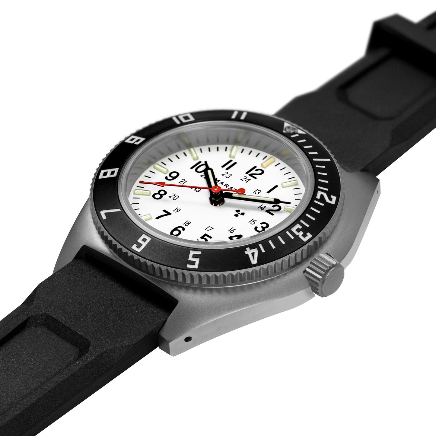 Marathon WW194013SS-0530 Arctic Edition SSNAV-D Steel Navigator Date Quartz (41mm) White Dial / Black Rubber Strap