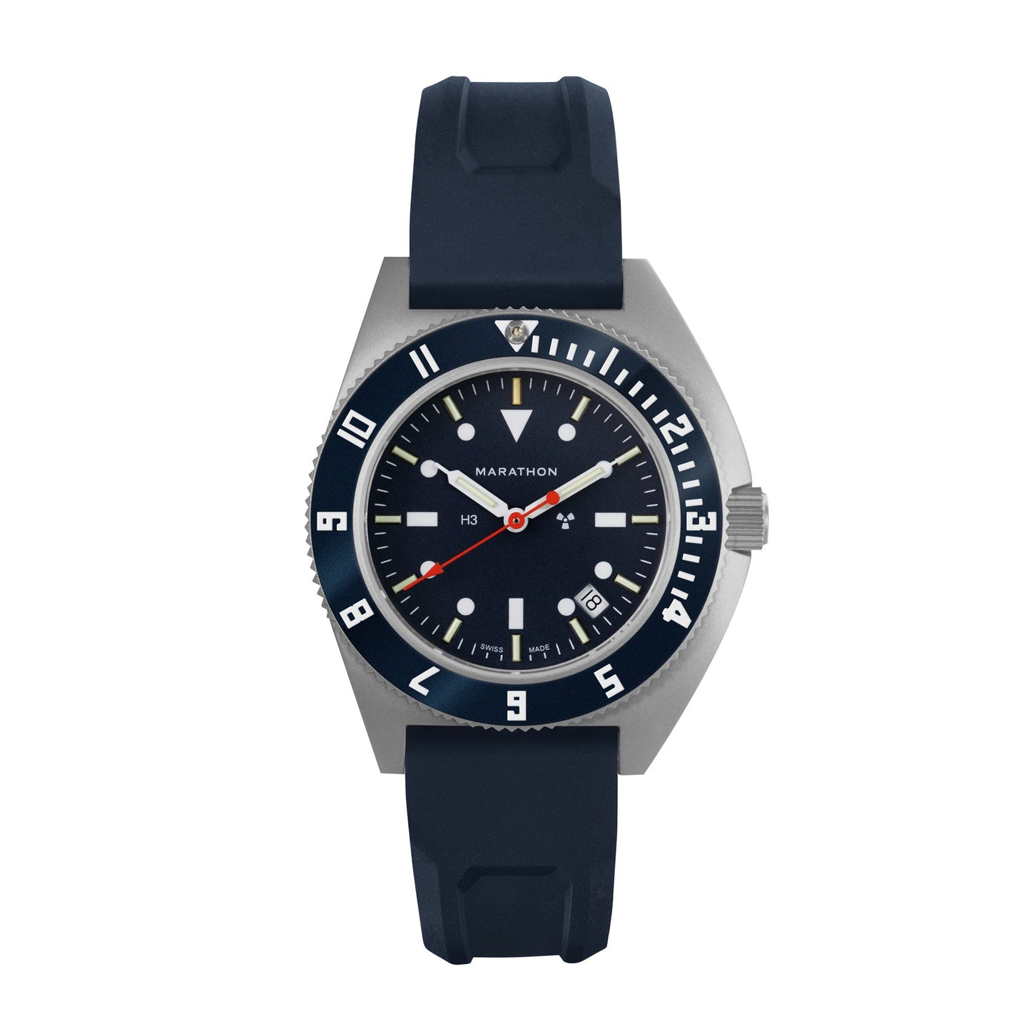 Marathon WW194013SS-1301 Blue Yonder SSNAV-D Quartz Limited Edition (41mm) Blue Dial / Blue Rubber Strap