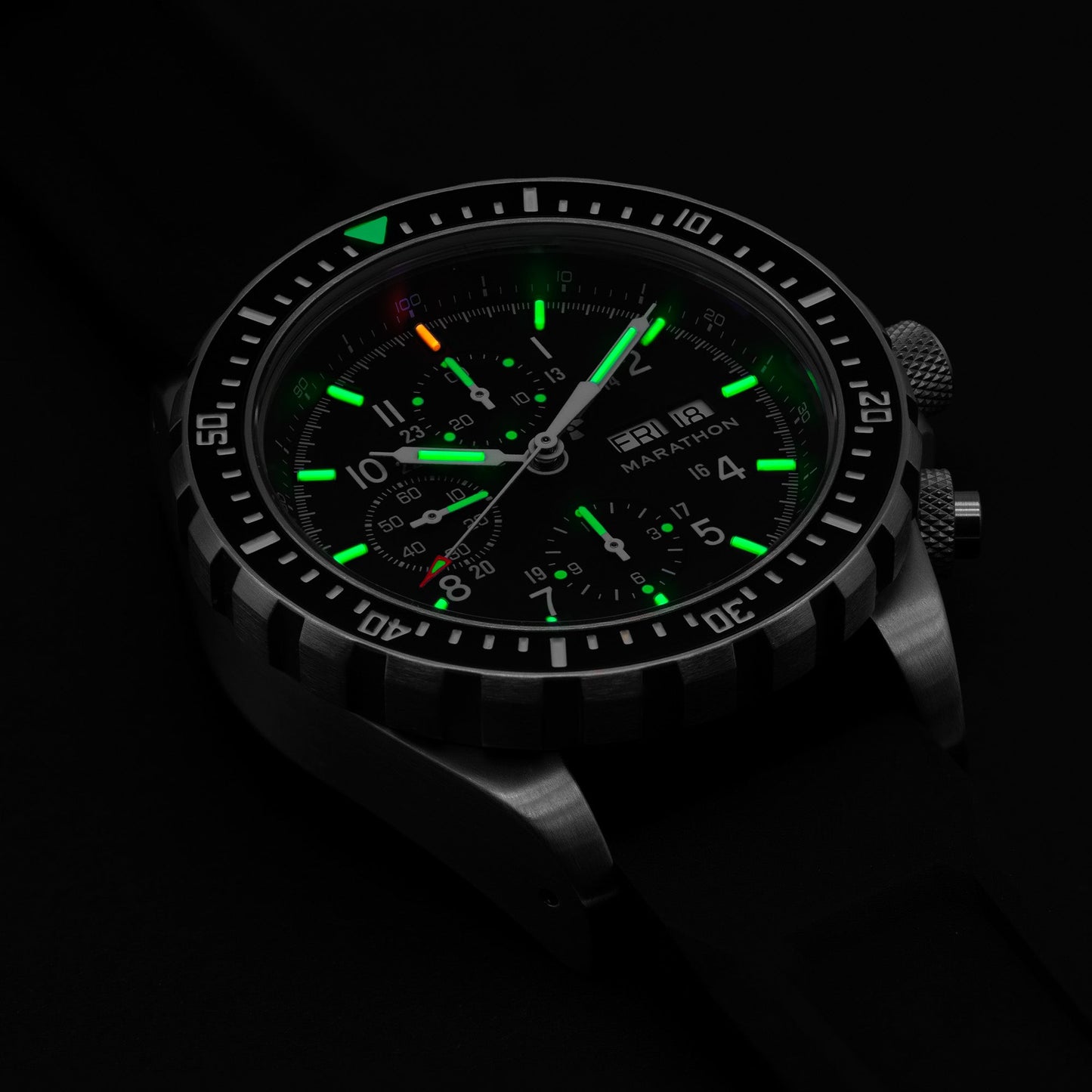 Marathon WW194014SS-0108 Jumbo Diver/Pilot's Automatic Chronograph (CSAR) - 46mm with Stainless Steel MA Bracelet