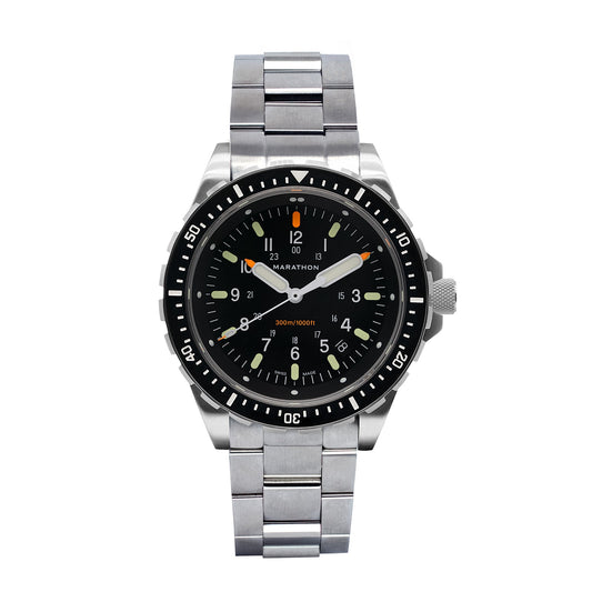 Marathon WW194018SS-0107 Jumbo Diver's Quartz (JSAR) - 46mm with Stainless Steel MA Bracelet