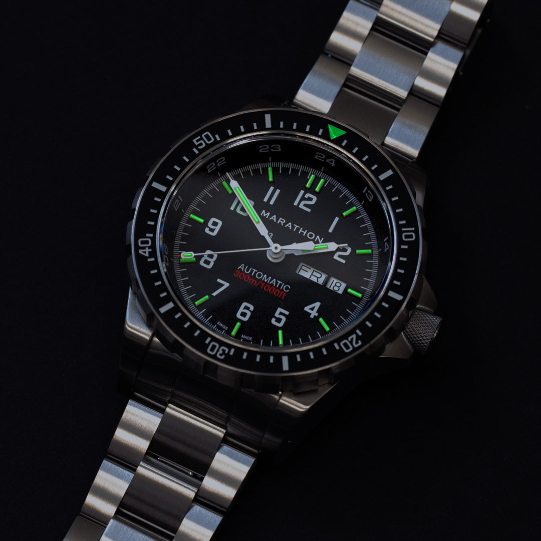 Marathon WW194021SS-0109 Jumbo Diver's Automatic (JDD) - 46mm with Stainless Steel MA Bracelet