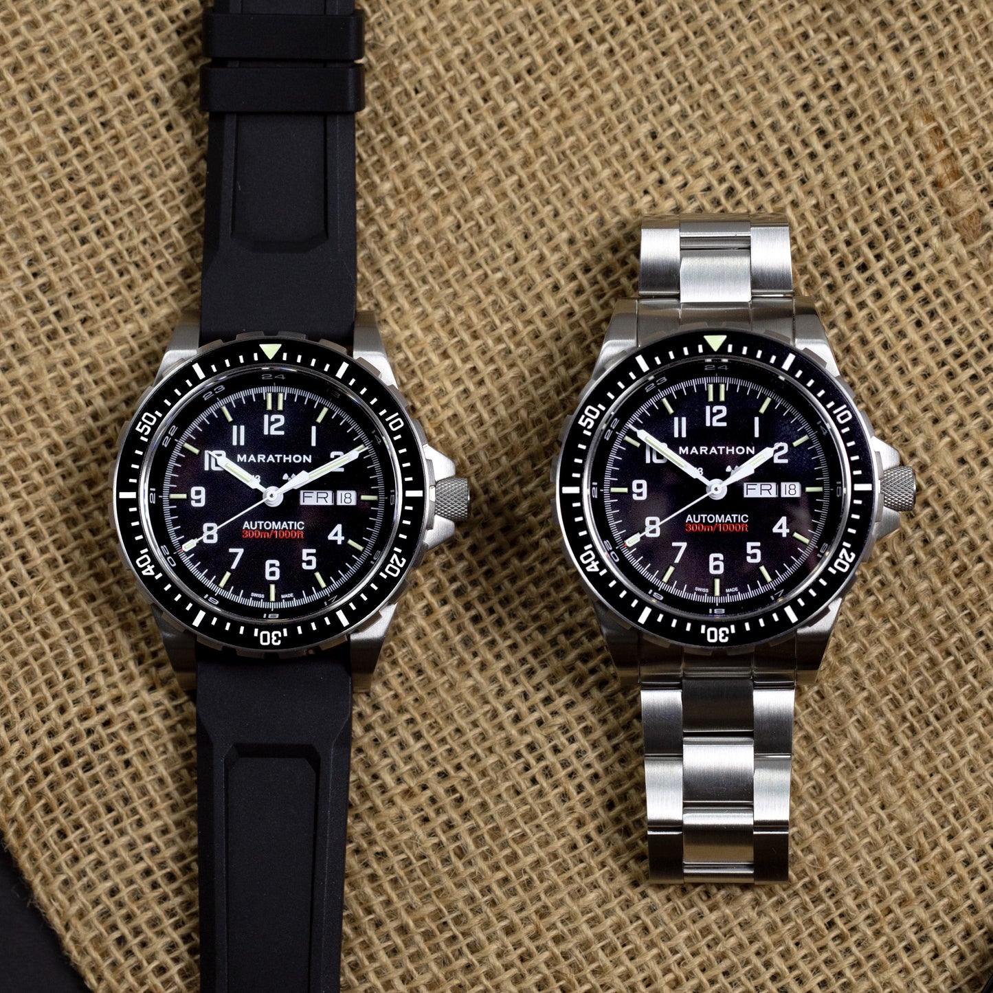 Marathon WW194021SS-0109 Jumbo Diver's Automatic (JDD) - 46mm with Stainless Steel MA Bracelet