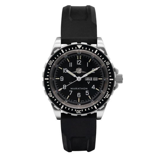 Marathon WW194021SS-0730 Yamam Jumbo Diver's Automatic (JDD) - 46mm with 3 pieces Black Rubber Strap
