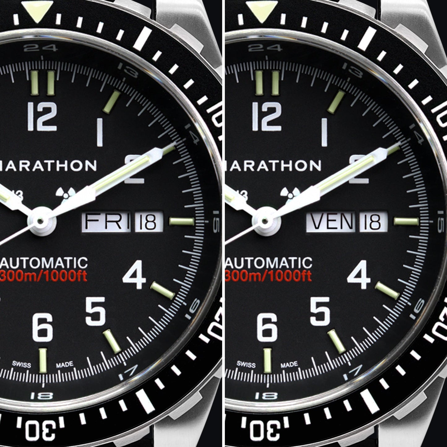 Marathon WW194021SS-0109 Jumbo Diver's Automatic (JDD) - 46mm with Stainless Steel MA Bracelet