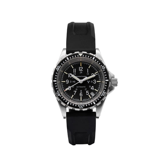 Marathon WW194026SS-0130 Medium Diver's Automatic (MSAR Auto) - 36mm with 3 pieces Black Rubber Strap