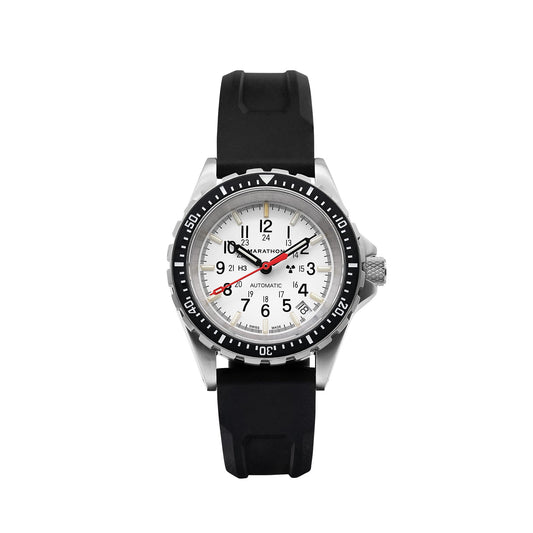 Marathon WW194026SS-0530 Arctic Edition Medium Diver's Automatic (MSAR Auto) - 36mm with 3 pieces Black Rubber Strap