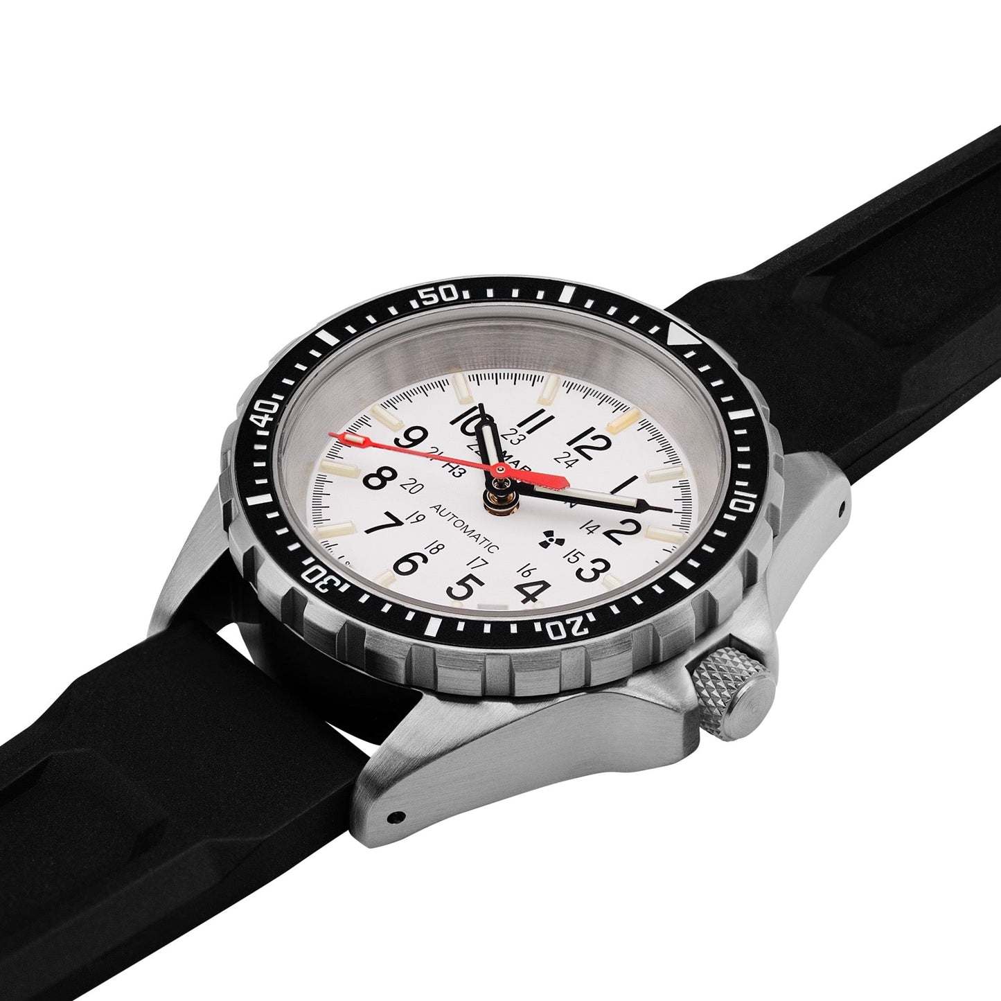 Marathon WW194026SS-0530 Arctic Edition Medium Diver's Automatic (MSAR Auto) - 36mm with 3 pieces Black Rubber Strap