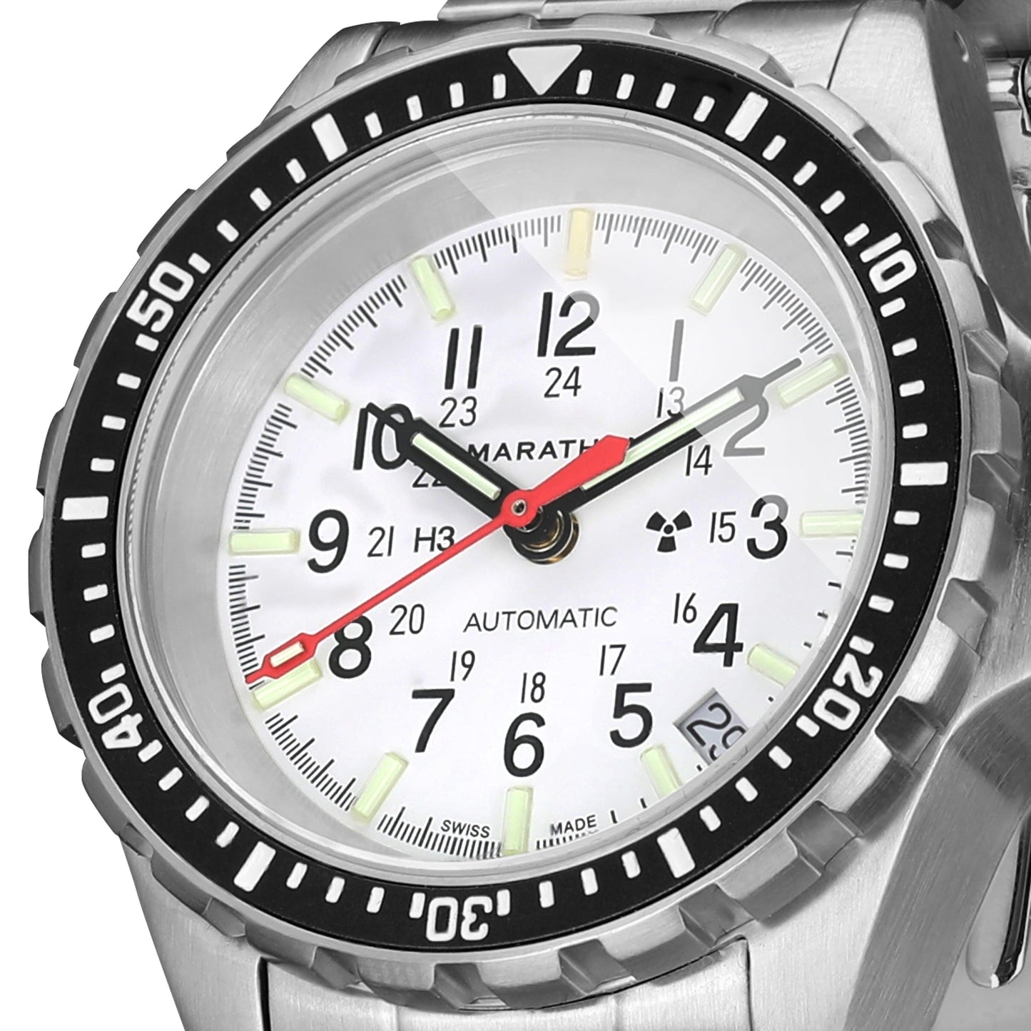 Marathon WW194026SS-0506 Arctic Edition Medium Diver's Automatic (MSAR Auto) - 36mm with Stainless Steel MA Bracelet