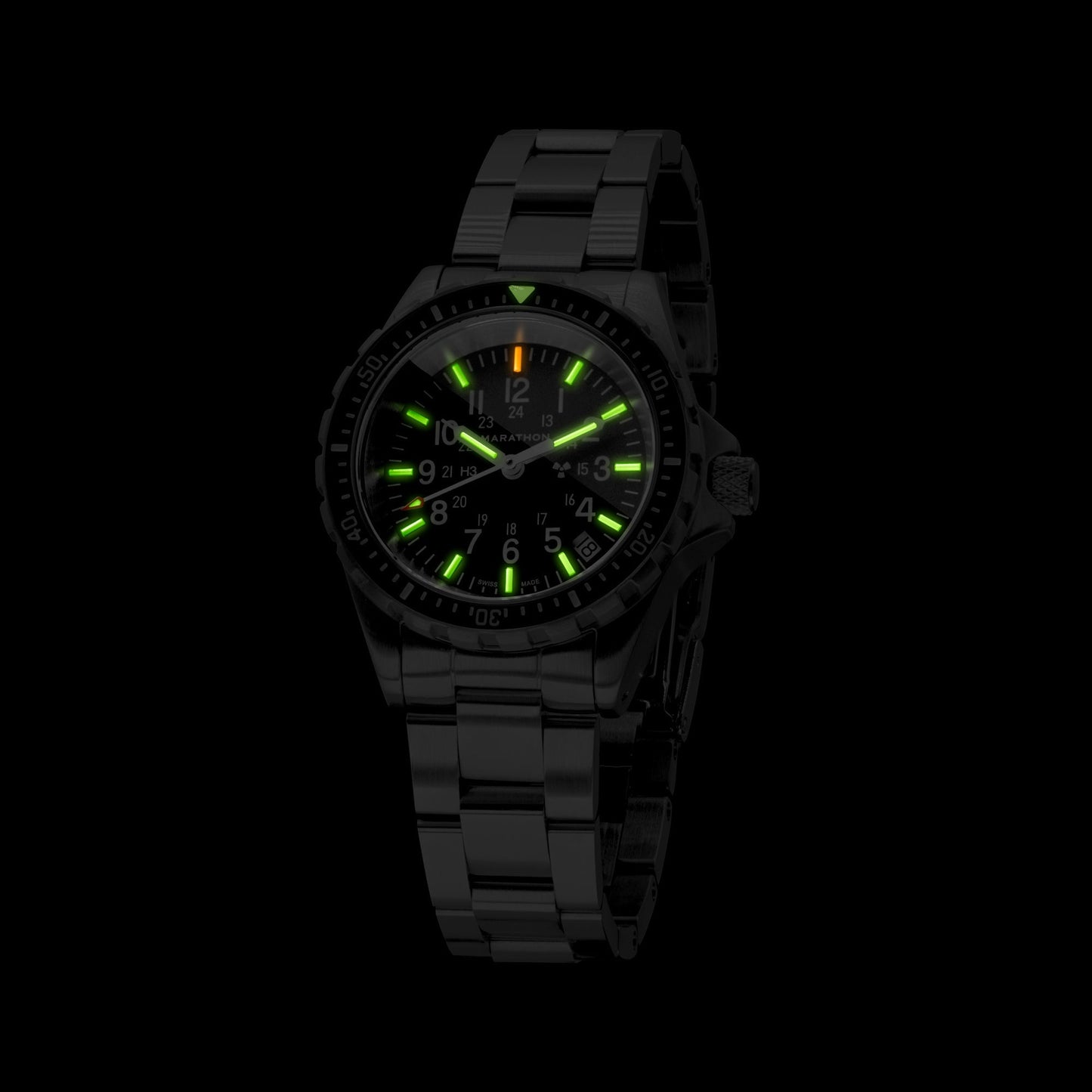 Marathon WW194027SS-0108 Medium Diver's Quartz (MSAR Quartz) - 36mm with Stainless Steel MA Bracelet