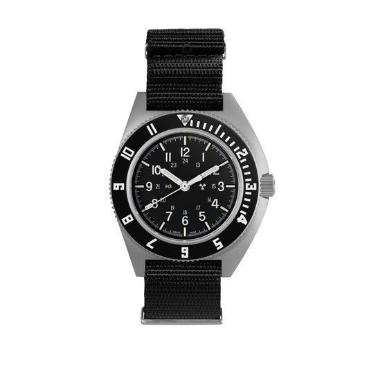 Marathon WW194029SS-0803 41mm SSNAV AUTO Standard-Issue, Tritium Pilot's Automatic, Type II, SS/BKPS DS Nylon 11"