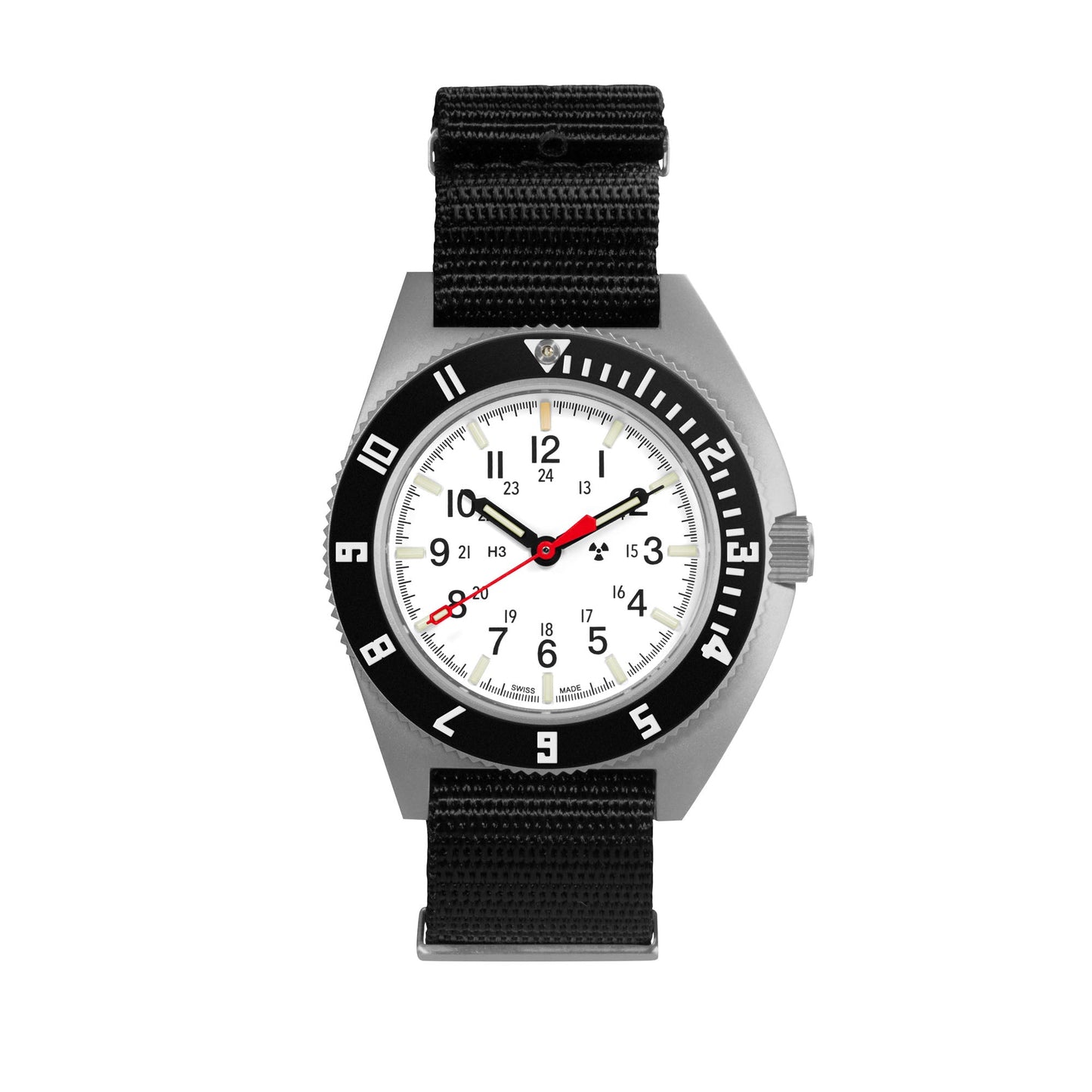 Marathon WW194029SS-0503 41mm Arctic Steel Navigator (SSNAV) on DEFSTAN Nylon Strap 11"
