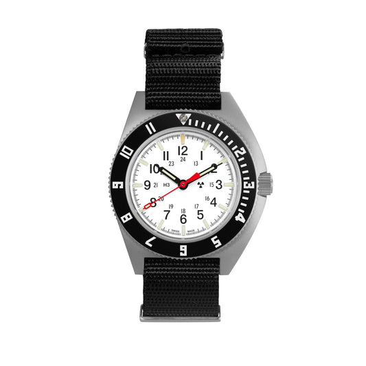 Marathon WW194029SS-0503 41mm Arctic Steel Navigator (SSNAV) on DEFSTAN Nylon Strap 11"