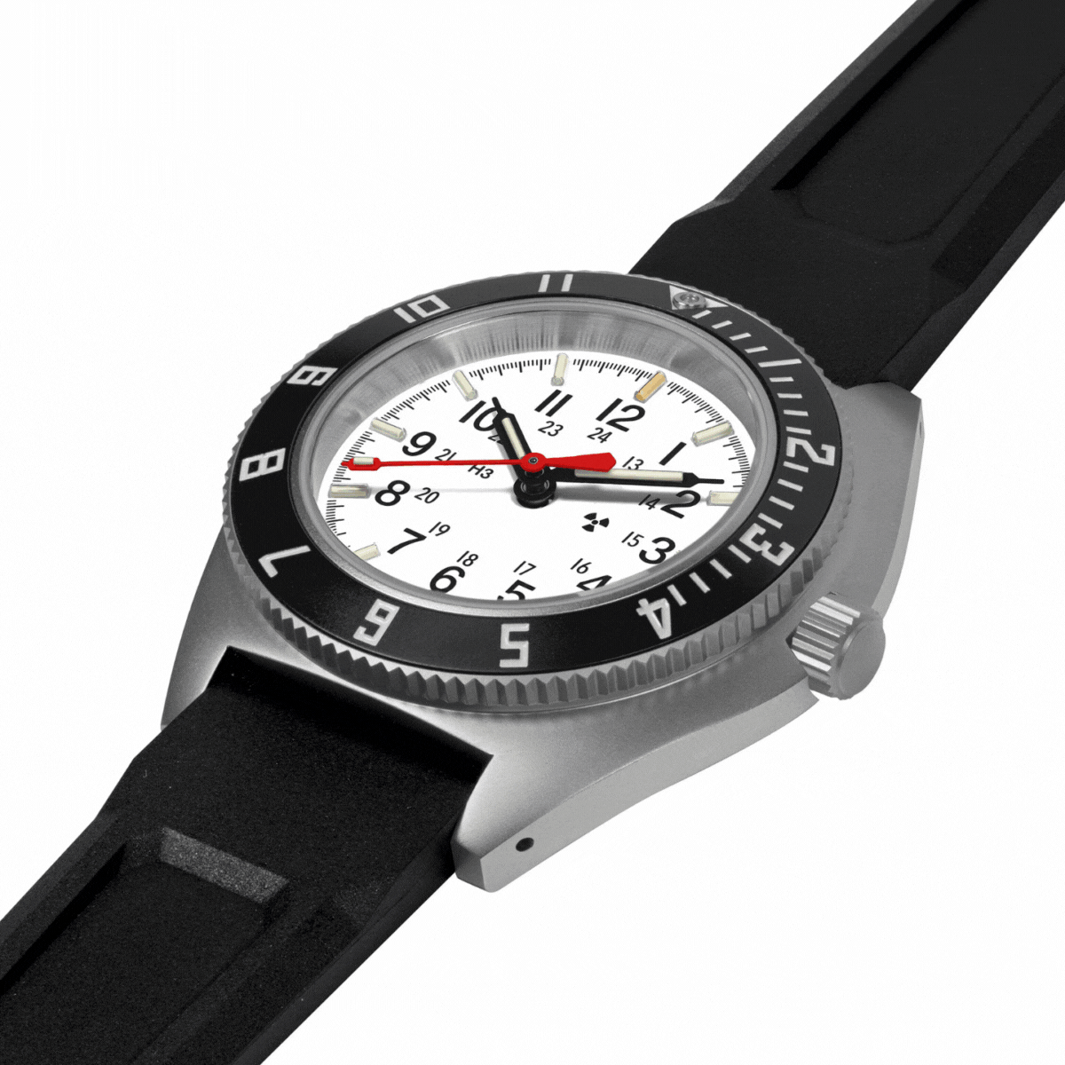 Marathon WW194029SS-0530 41Mm Ssnavarctic Edition, Type II - Pilot'S Automa White Dial Unisex Watch, SS/BKPS 3PC Rubber