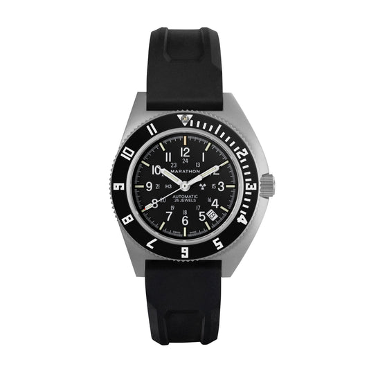 Marathon WW194030SS-0130 NAV, Date, AUTO, SAPH, NGM, COL: SS/BKPS 3PC Rubber Strap