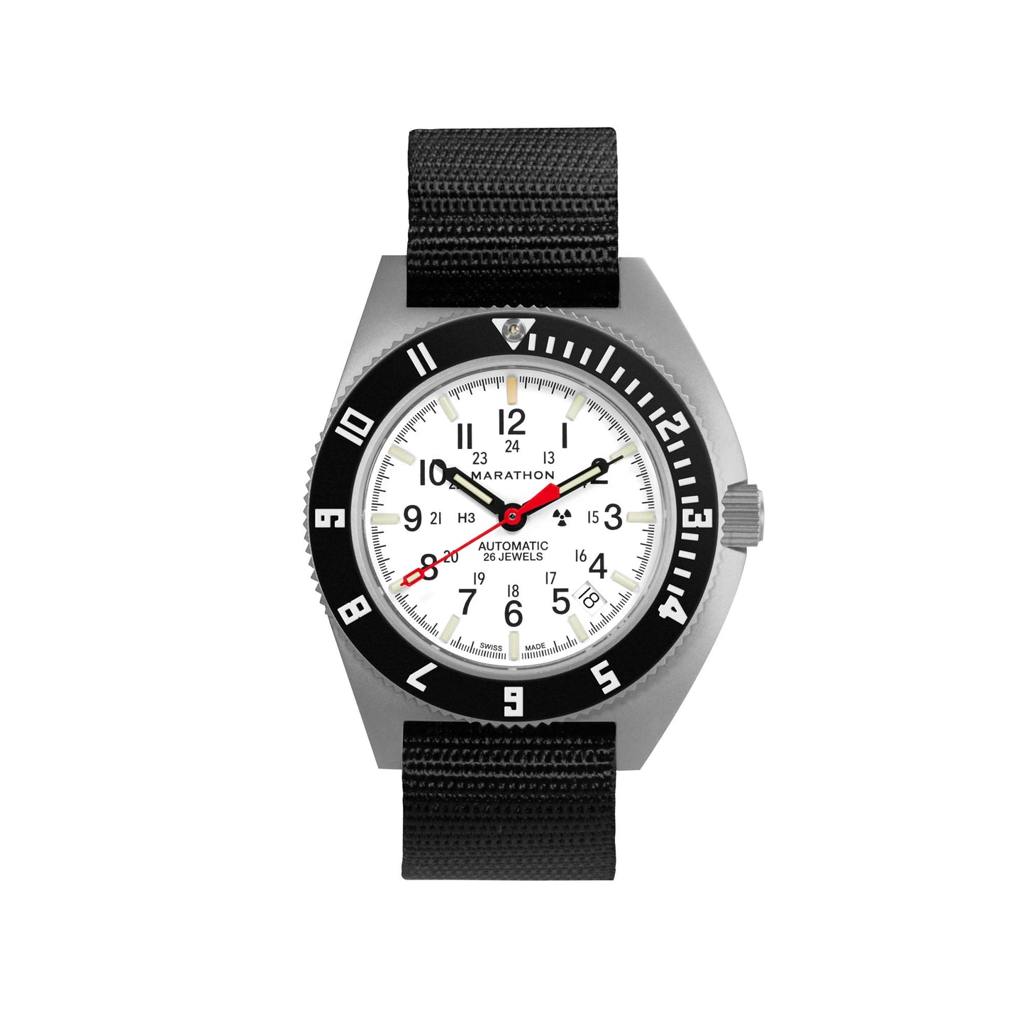 Marathon WW194030SS-0501 NAV, Date, AUTO, SAPH, ARCTIC NGM, COL: SS/BKBK Nylon 11"
