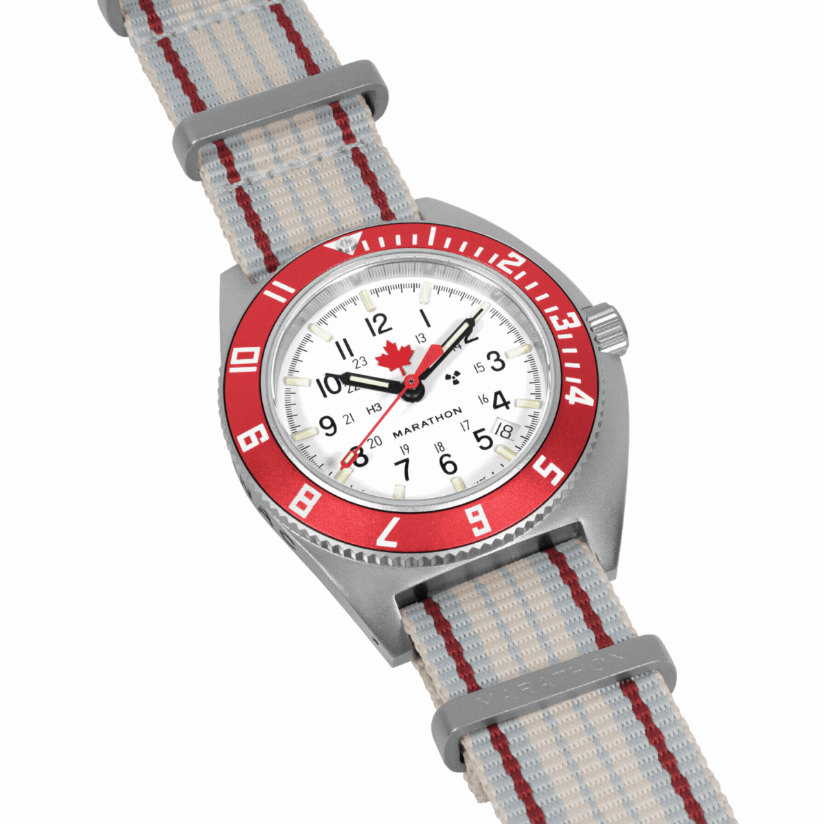 Marathon WW194030SS-1601 Canada Day watch with a DEFSTAN Nylon Strap