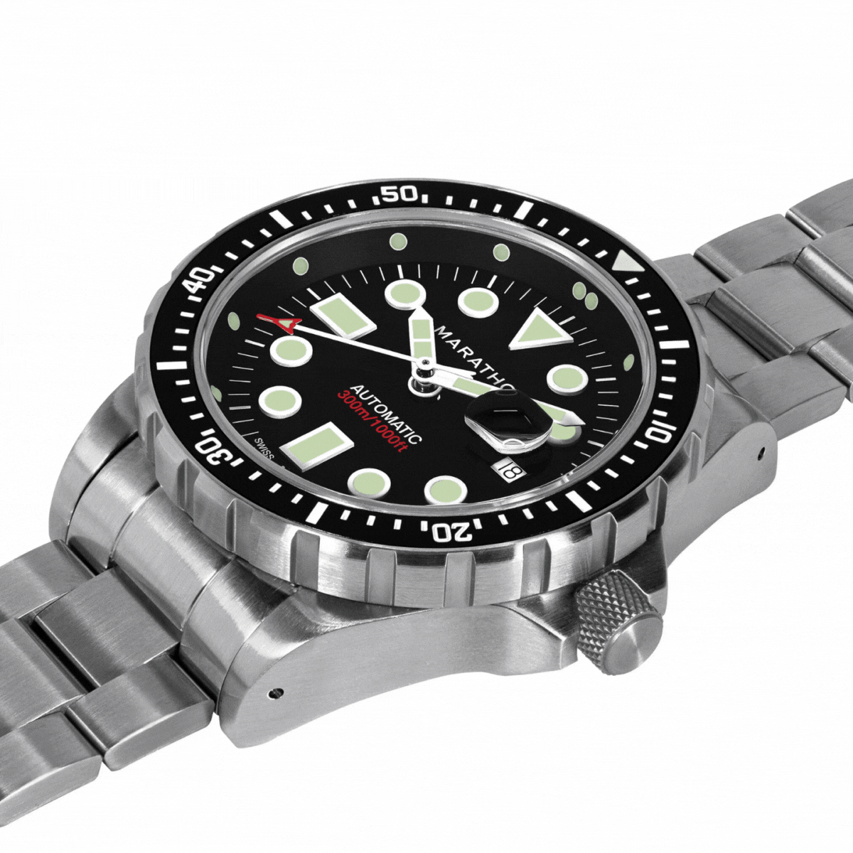 Marathon WW194037SS-2001 Diver's Watch, Automatic, 46MM OSAR, TYPE I, SS, COL: SS/SSMAM Steel