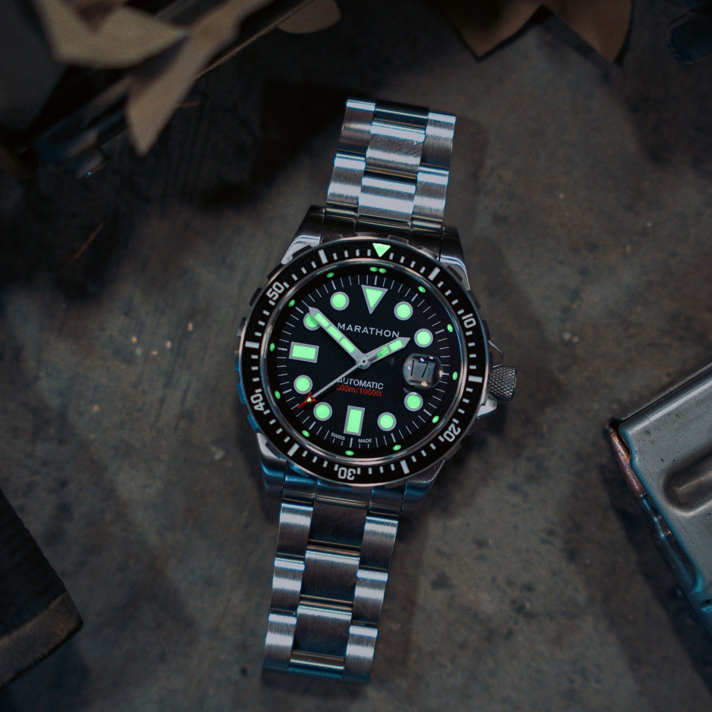 Marathon WW194037SS-2001 Diver's Watch, Automatic, 46MM OSAR, TYPE I, SS, COL: SS/SSMAM Steel