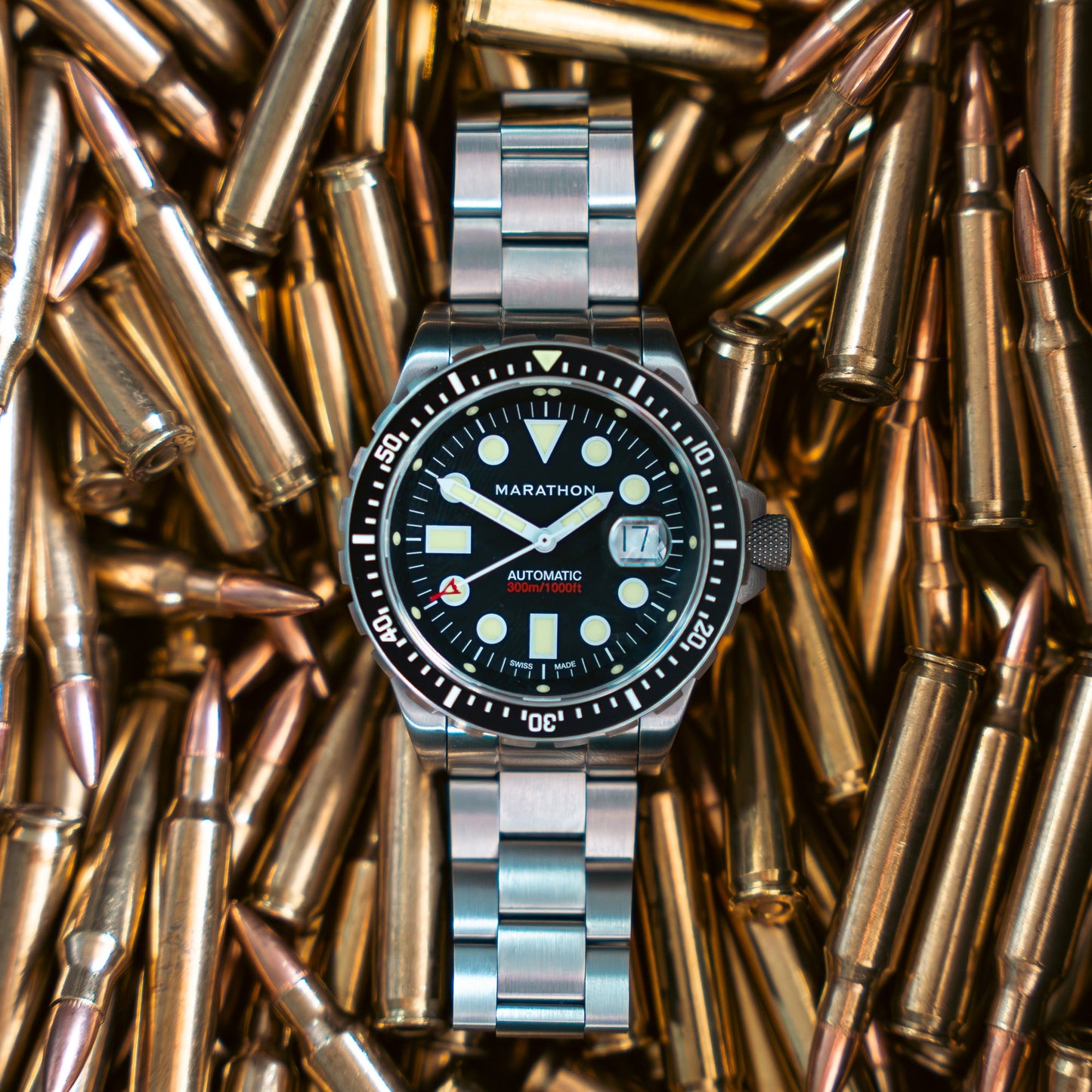 Marathon WW194037SS-2001 Diver's Watch, Automatic, 46MM OSAR, TYPE I, SS, COL: SS/SSMAM Steel