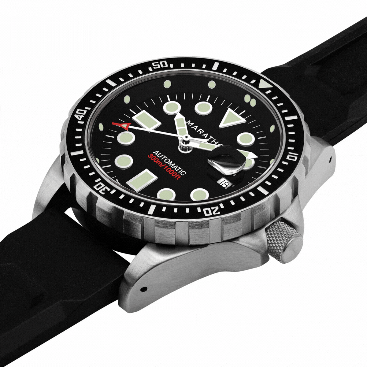 Marathon WW194037SS-2030 Diver's Watch, Automatic, 46MM OSAR, TYPE I, SS, COLOUR: SS/BKSS 3PC RUBBER