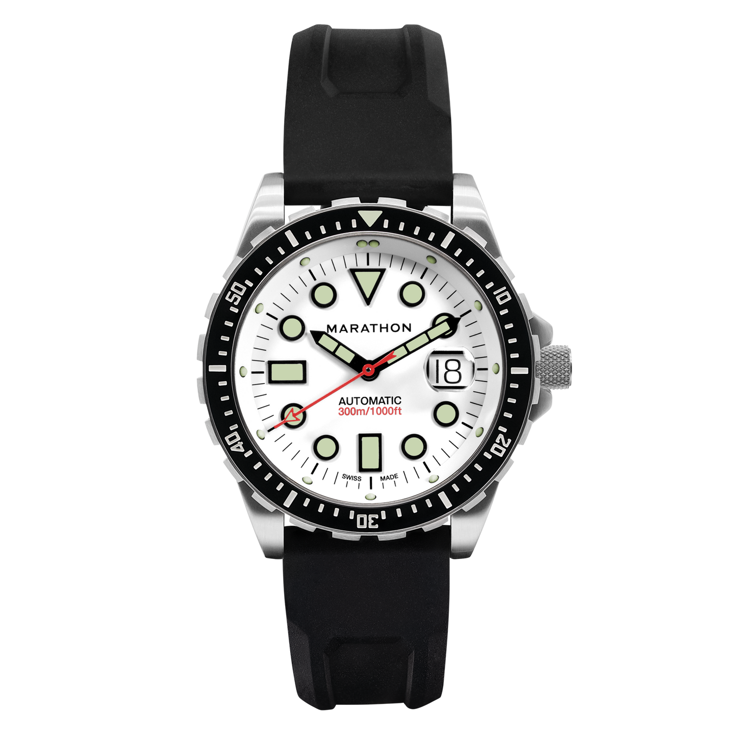 Marathon WW194037SS-2530 Diver's Watch, Automatic, 46MM OSAR WD, TYPE I, SS, COLOUR: SS/BKSS 3PC RUBBER