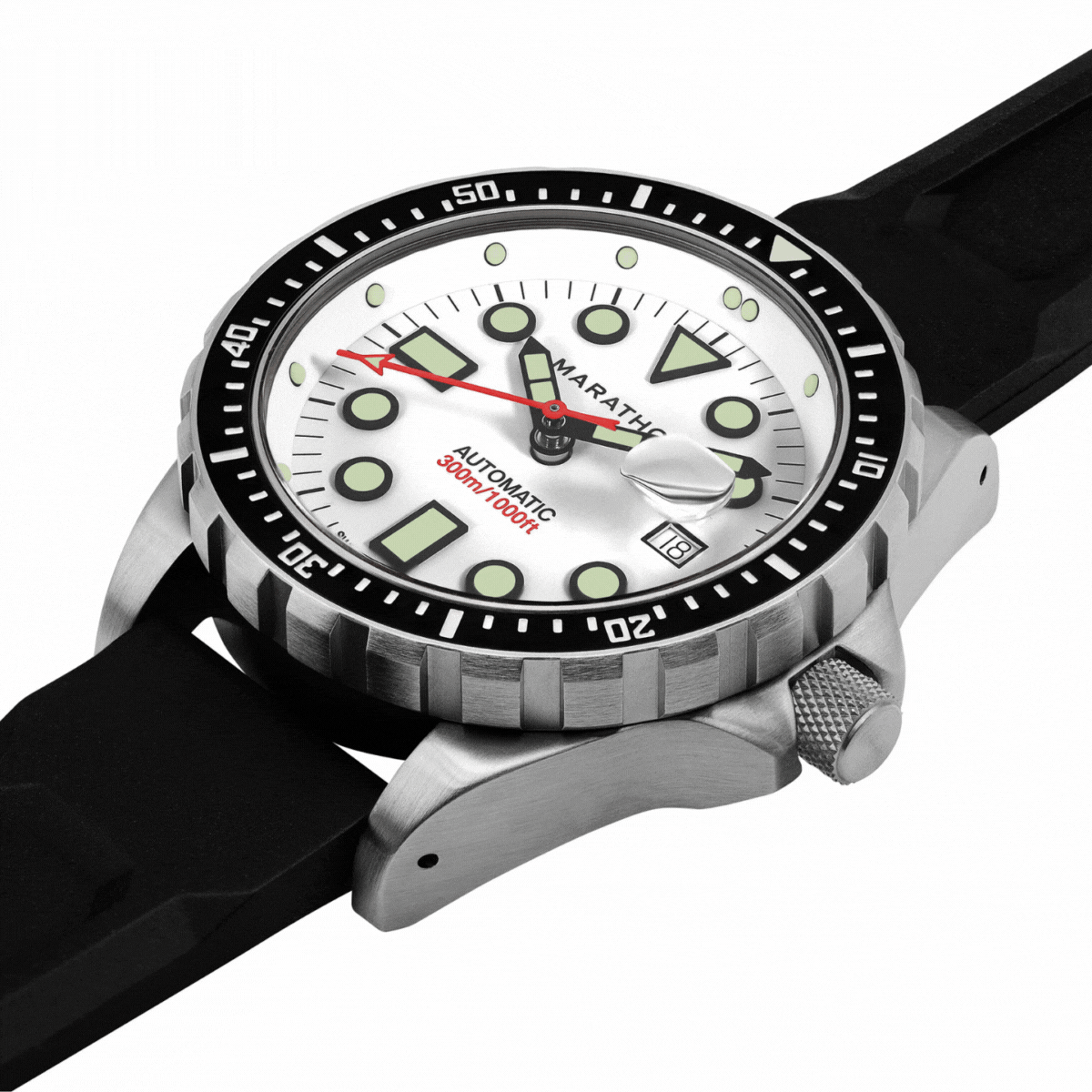 Marathon WW194037SS-2530 Diver's Watch, Automatic, 46MM OSAR WD, TYPE I, SS, COLOUR: SS/BKSS 3PC RUBBER