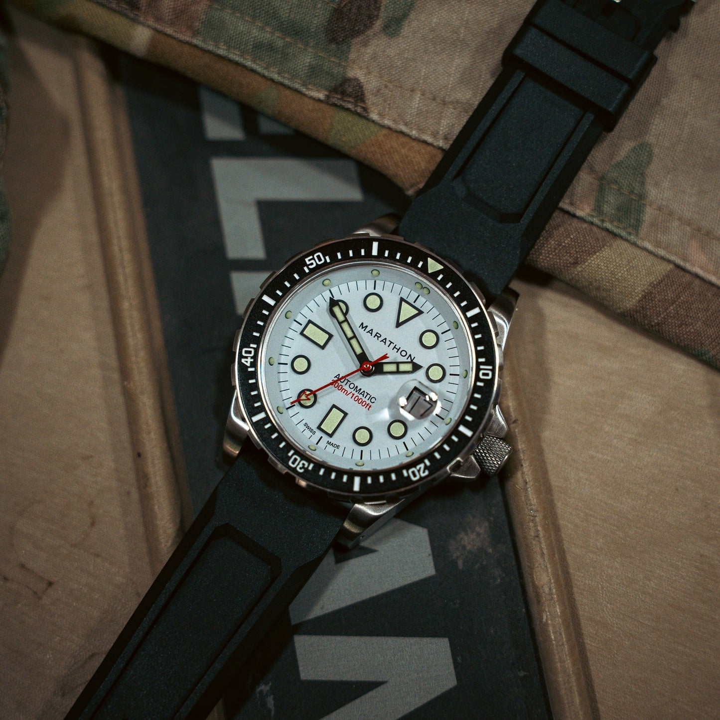Marathon WW194037SS-2530 Diver's Watch, Automatic, 46MM OSAR WD, TYPE I, SS, COLOUR: SS/BKSS 3PC RUBBER