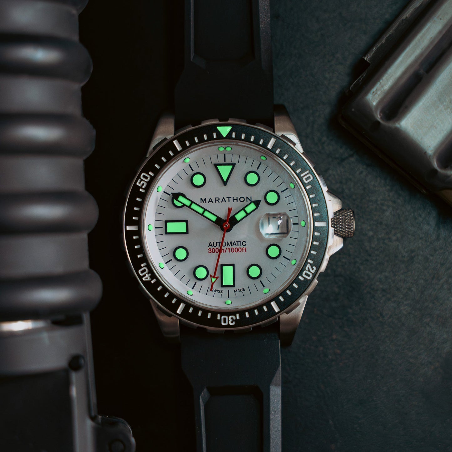 Marathon WW194037SS-2530 Diver's Watch, Automatic, 46MM OSAR WD, TYPE I, SS, COLOUR: SS/BKSS 3PC RUBBER