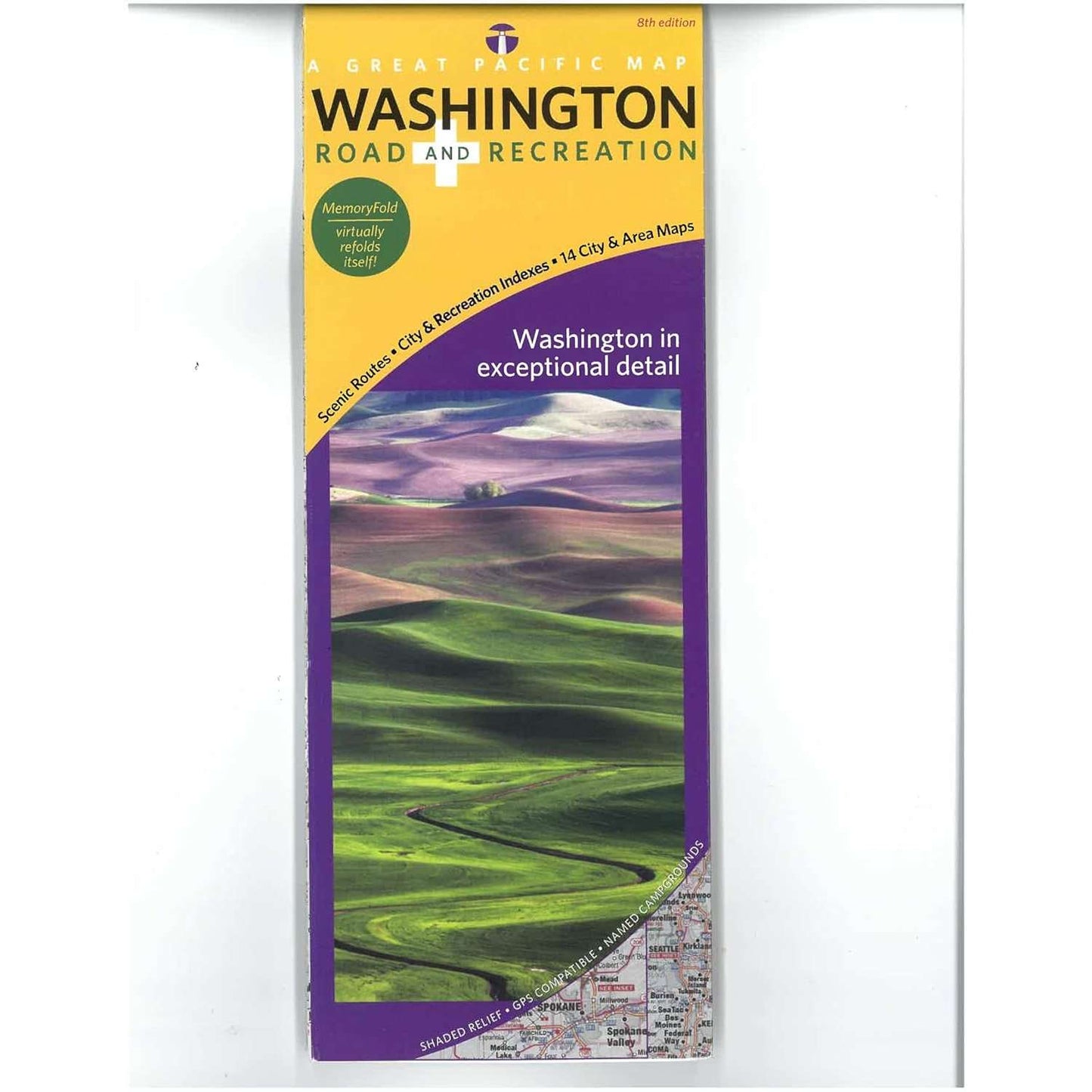 Paradise Clay GPR031 Washington State Road & Recreation Map, 8th Edition