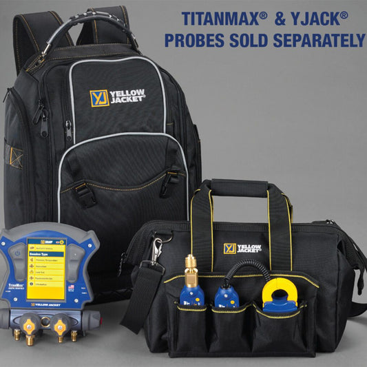 Yellow Jacket 40845 TITANMAXâ„¢ Digital Manifold Backpack â€“ multi pockets