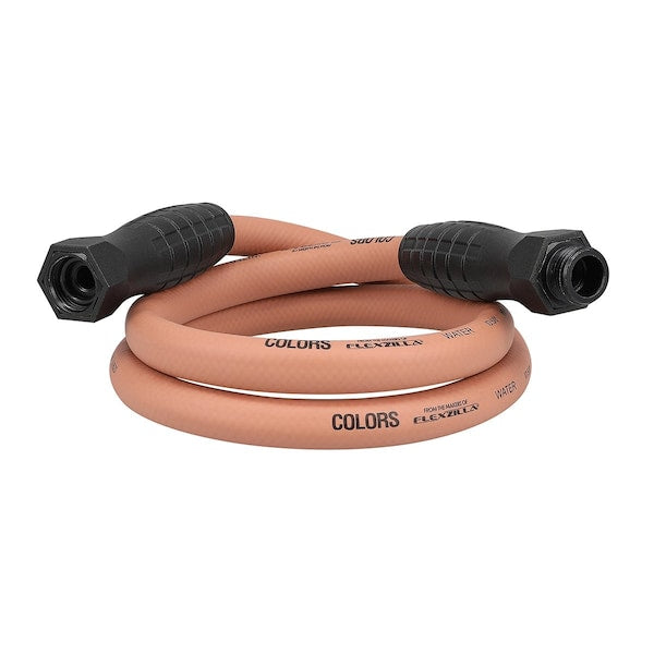Colors HFZC505TCS-E SwivelGrip® Garden Hose, 5/8" x 5', 3/4" - 11 1/2 GHT Fittings, Red Clay