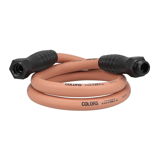 Colors HFZC505TCS-E SwivelGrip® Garden Hose, 5/8" x 5', 3/4" - 11 1/2 GHT Fittings, Red Clay