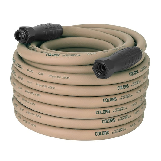 Colors HFZC5100BRS-E SwivelGrip® Garden Hose, 5/8" x 100', 3/4" - 11 1/2 GHT Fittings, Brown Mulch