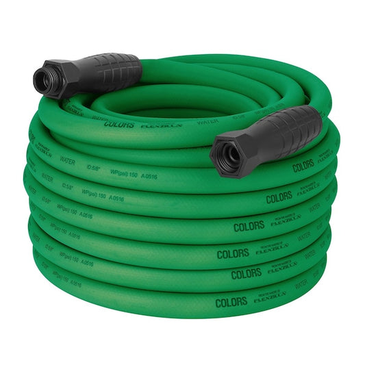 Colors HFZC5100GRS-E SwivelGrip® Garden Hose, 5/8" x 100', 3/4" - 11 1/2 GHT Fittings, Forest Green