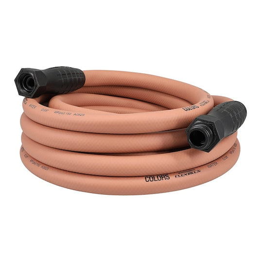 Colors HFZC525TCS-E SwivelGrip® Garden Hose, 5/8" x 25', 3/4" - 11 1/2 GHT Fittings, Red Clay