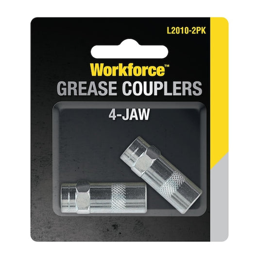 Workforce L2010-2PK Grease Coupler, 4-Jaw, Check Ball, 2-Pack