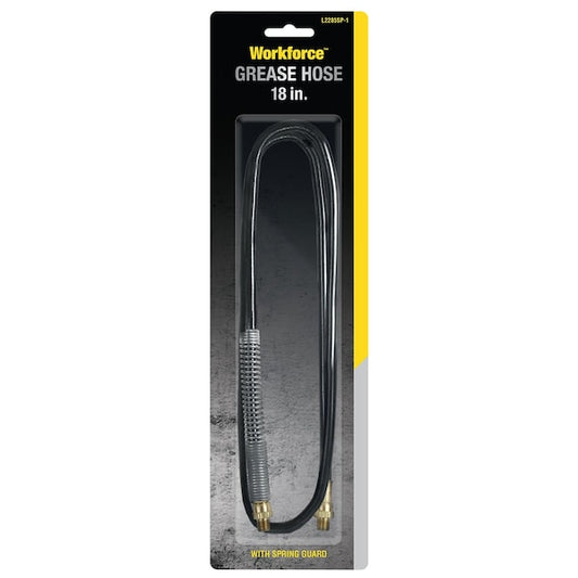 Workforce L2285SP-1 Grease Hose, 3/16" x 36" Thermoplastic, 1/8" MNPT Ends, Spring Guard